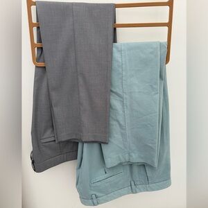 Kenneth Cole Gray Dress Pants & Tommy Bahama Light Blue Chino Pants